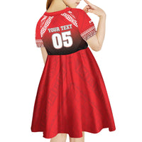 Custom Rugby Tonga MMT Kid Short Sleeve Dress Mana O Tonga - Polynesian Pride