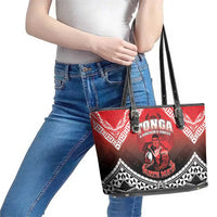 Rugby Tonga MMT Leather Tote Bag Mana O Tonga - Polynesian Pride