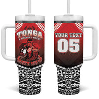 Custom Rugby Tonga MMT Tumbler With Handle Mana O Tonga - Polynesian Pride