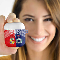 Rugby Samoa And Tonga AirPods Case Toa Samoa With Mate Maa LT05 - Polynesian Pride