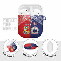Rugby Samoa And Tonga AirPods Case Toa Samoa With Mate Maa LT05 - Polynesian Pride