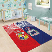 Rugby Samoa And Tonga Area Rug Toa Samoa With Mate Maa - Polynesian Pride