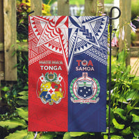 Rugby Samoa And Tonga Garden Flag Toa Samoa With Mate Maa - Polynesian Pride