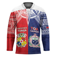 Custom Rugby Samoa And Tonga Hockey Jersey Toa Samoa With Mate Maa LT05 Unisex Multicolor - Polynesian Pride
