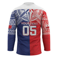 Custom Rugby Samoa And Tonga Hockey Jersey Toa Samoa With Mate Maa LT05 - Polynesian Pride