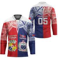 Custom Rugby Samoa And Tonga Hockey Jersey Toa Samoa With Mate Maa LT05 - Polynesian Pride