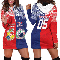 Custom Rugby Samoa And Tonga Hoodie Dress Toa Samoa With Mate Maa - Polynesian Pride