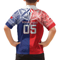 Custom Rugby Samoa And Tonga Kid Hawaiian Shirt Toa Samoa With Mate Maa - Polynesian Pride
