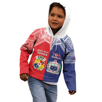 Custom Rugby Samoa And Tonga Kid Hoodie Toa Samoa With Mate Maa - Polynesian Pride
