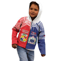 Custom Rugby Samoa And Tonga Kid Hoodie Toa Samoa With Mate Maa - Polynesian Pride