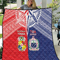 Rugby Samoa And Tonga Quilt Toa Samoa With Mate Maa - Polynesian Pride