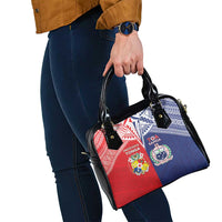 Rugby Samoa And Tonga Shoulder Handbag Toa Samoa With Mate Maa LT05 - Polynesian Pride