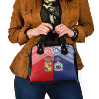 Rugby Samoa And Tonga Shoulder Handbag Toa Samoa With Mate Maa LT05 - Polynesian Pride