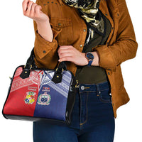 Rugby Samoa And Tonga Shoulder Handbag Toa Samoa With Mate Maa LT05 - Polynesian Pride
