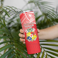 Custom Rugby Samoa And Tonga Skinny Tumbler Toa Samoa With Mate Maa - Polynesian Pride