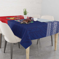Rugby Samoa And Tonga Tablecloth Toa Samoa With Mate Maa LT05 - Polynesian Pride