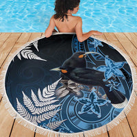 New Zealand Huia Bird Beach Blanket Aotearoa Maori Pattern LT05 - Polynesian Pride