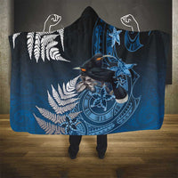 New Zealand Huia Bird Hooded Blanket Aotearoa Maori Pattern LT05 - Polynesian Pride