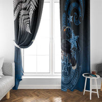 New Zealand Huia Bird Window Curtain Aotearoa Maori Pattern LT05 - Polynesian Pride