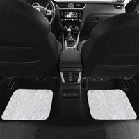 Guam Chamorro Car Mats Bougainvillea White Polynesian Tribal Pattern LT05 Set 2pcs - Back White - Polynesian Pride