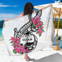 Guam Chamorro Sarong Bougainvillea White Polynesian Tribal Pattern
