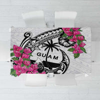 Guam Chamorro Tablecloth Bougainvillea White Polynesian Tribal Pattern LT05 White - Polynesian Pride