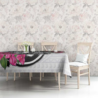Guam Chamorro Tablecloth Bougainvillea White Polynesian Tribal Pattern LT05 - Polynesian Pride