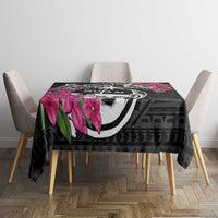 Guam Chamorro Tablecloth Bougainvillea Black Polynesian Tribal Pattern LT05 - Polynesian Pride