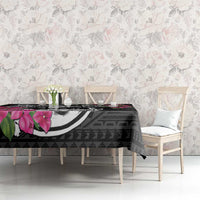 Guam Chamorro Tablecloth Bougainvillea Black Polynesian Tribal Pattern LT05 - Polynesian Pride