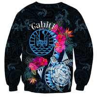 Tahiti Ia Orana Sweatshirt Polynesian Turtle With Coat Of Arms LT05 - Polynesian Pride