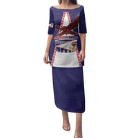 Personalised American Samoa Flag Day Family Matching Puletasi and Hawaiian Shirt Flag Style