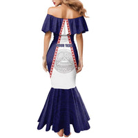 Personalised American Samoa Flag Day Mermaid Dress Flag Style