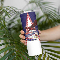 Personalised American Samoa Flag Day Skinny Tumbler Flag Style