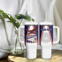 Personalised American Samoa Flag Day Tumbler With Handle Flag Style