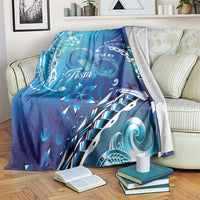 Polynesia Autism Awareness Blanket Be In Awe Of My 'Tism LT05 Blue - Polynesian Pride