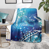 Polynesia Autism Awareness Blanket Be In Awe Of My 'Tism LT05 - Polynesian Pride