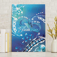 Polynesia Autism Awareness Canvas Wall Art Be In Awe Of My 'Tism LT05 Without Frame Blue - Polynesian Pride