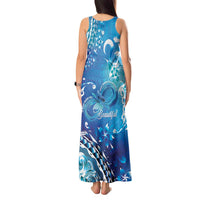 Polynesia Autism Awareness Tank Maxi Dress Be In Awe Of My 'Tism LT05 - Polynesian Pride