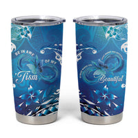 Polynesia Autism Awareness Tumbler Cup Be In Awe Of My 'Tism LT05 Blue - Polynesian Pride
