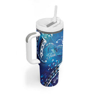 Polynesia Autism Awareness Tumbler With Handle Be In Awe Of My 'Tism LT05 - Polynesian Pride
