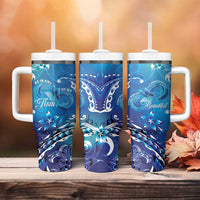 Polynesia Autism Awareness Tumbler With Handle Be In Awe Of My 'Tism LT05 - Polynesian Pride