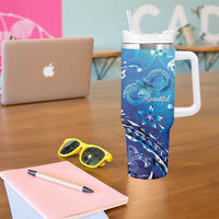 Polynesia Autism Awareness Tumbler With Handle Be In Awe Of My 'Tism LT05 - Polynesian Pride