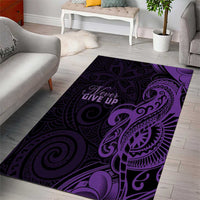 Lupus Warrior Area Rug Never Give Up Polynesian Style LT05 - Polynesian Pride