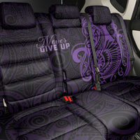 Lupus Warrior Back Car Seat Cover Never Give Up Polynesian Style LT05 - Polynesian Pride