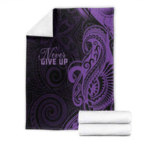 Lupus Warrior Blanket Never Give Up Polynesian Style LT05 - Polynesian Pride