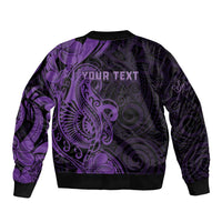 Personalised Lupus Warrior Bomber Jacket Never Give Up Polynesian Style LT05 - Polynesian Pride