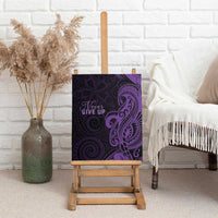 Lupus Warrior Canvas Wall Art Never Give Up Polynesian Style LT05 - Polynesian Pride