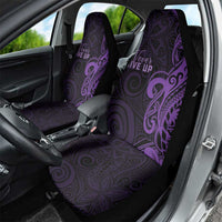 Lupus Warrior Car Seat Cover Never Give Up Polynesian Style LT05 - Polynesian Pride