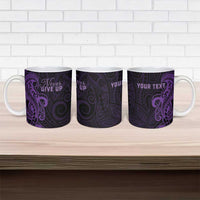 Personalised Lupus Warrior Ceramic Mug Never Give Up Polynesian Style LT05 - Polynesian Pride