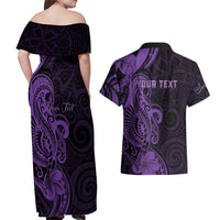 Personalised Lupus Warrior Couples Matching Off Shoulder Maxi Dress and Hawaiian Shirt Never Give Up Polynesian Style LT05 - Polynesian Pride